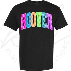 CUSTOM NEON CHECK SCHOOL SPIRIT TEE