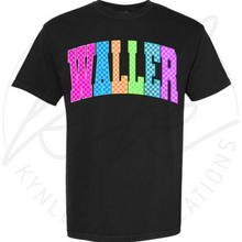 Load image into Gallery viewer, CUSTOM NEON CHECK SCHOOL SPIRIT TEE