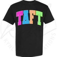 Load image into Gallery viewer, CUSTOM NEON CHECK SCHOOL SPIRIT TEE