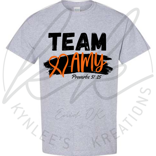 Team Amy Fundraiser T-Shirts