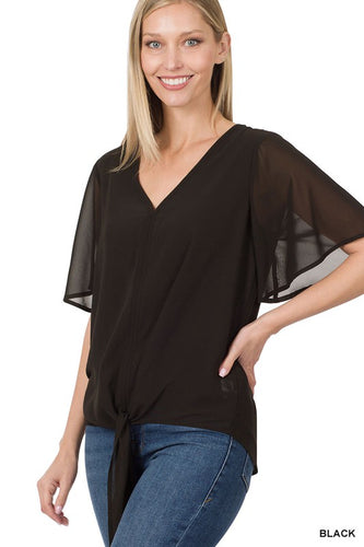 Front Tie Blouse