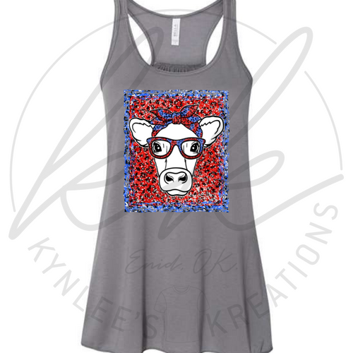 Patriotic Cow Tee