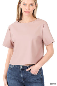 Vegan Leather Crop Top