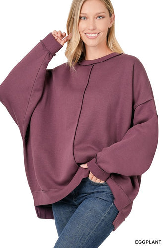 Oversized Exposed Seam Sweatshirt