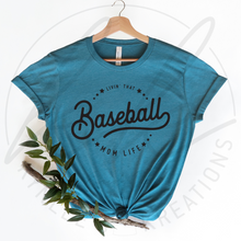 Load image into Gallery viewer, Living That Baseball or Softball Mom Life Tee