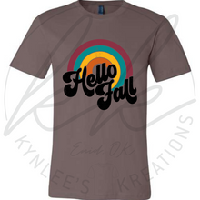 Load image into Gallery viewer, Hello Fall Rainbow Tee