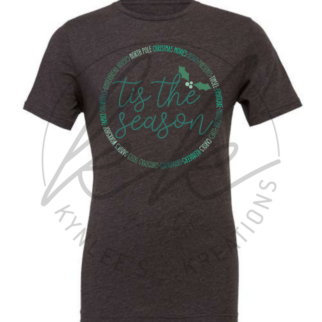 Tis The Season Christmas Words Tee