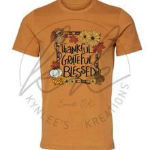 Load image into Gallery viewer, Thankful, Grateful, Blessed Tee