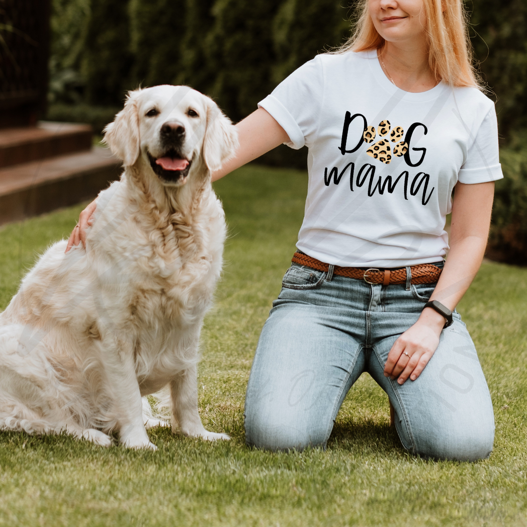 Leopard Dog Mama Tee