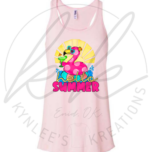 Summer, Sun, and Flamingoes Tee