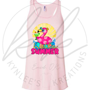 Summer, Sun, and Flamingoes Tee