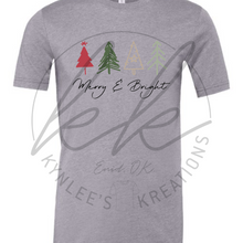 Load image into Gallery viewer, Merry and Bright Trees Tee