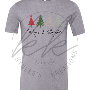 Merry and Bright Trees Tee