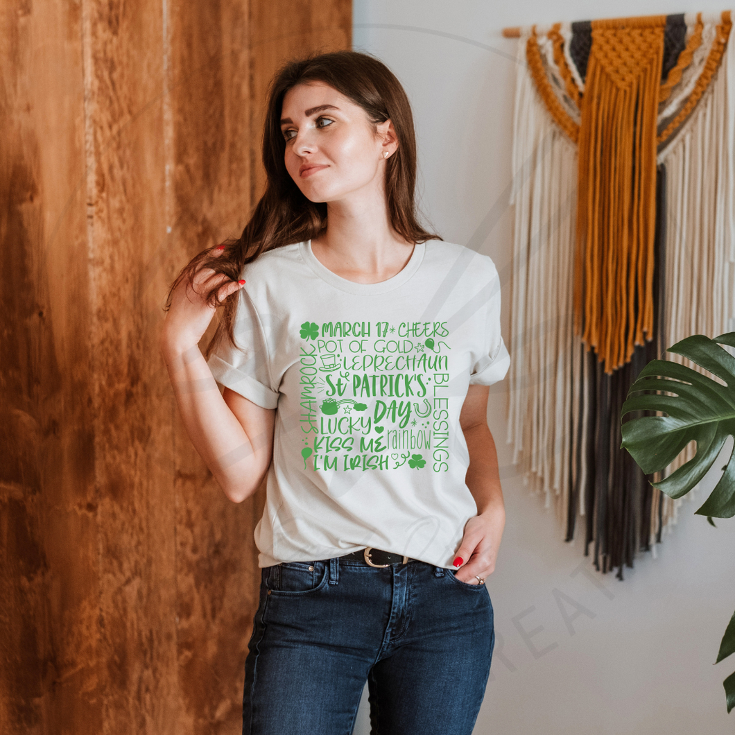 St. Patricks Day Collage Tee