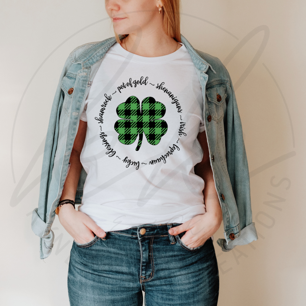 Plaid Shamrock Tee