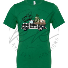 Load image into Gallery viewer, Merry Christmas Plaid Truck Tee