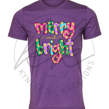 Load image into Gallery viewer, Colorful Merry and Bright Tee