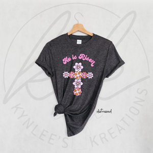 Floral He Is Risen Tee