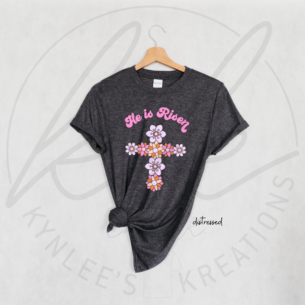 Floral He Is Risen Tee