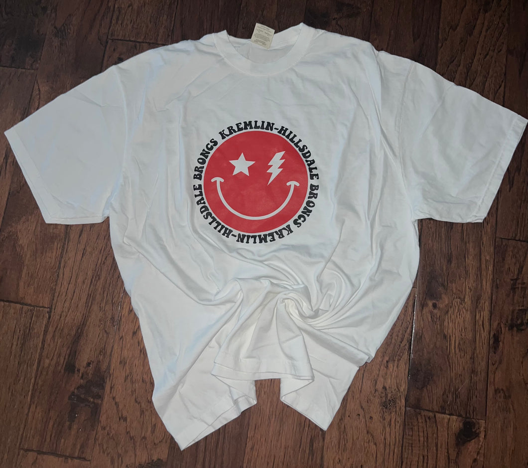 CUSTOM Smiley Face School Spirit Tee